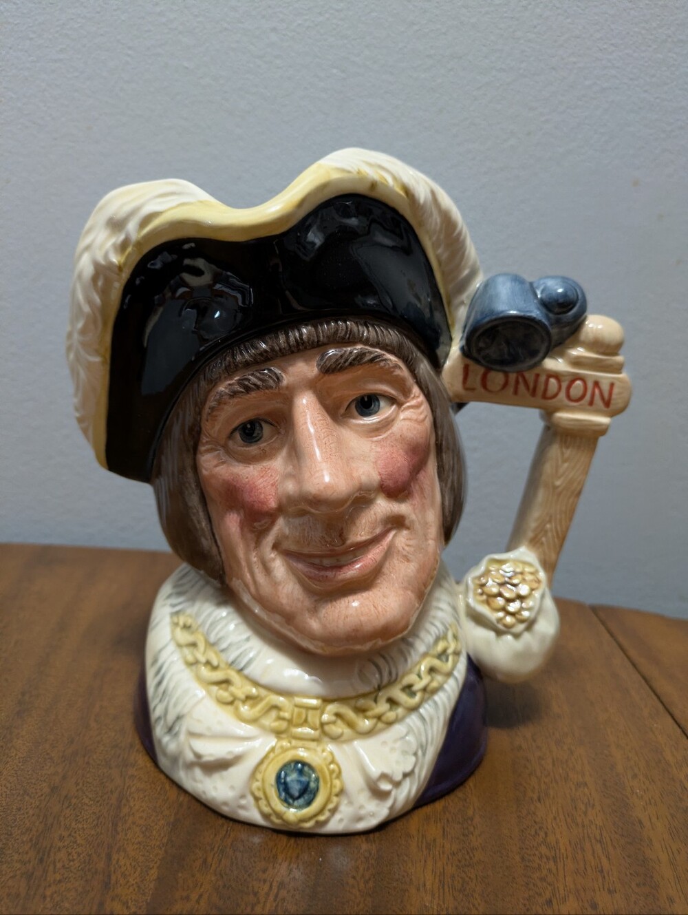Dick Whittington Lord Mayor Of London Toby Jug. Vintage 1989. Size Large.